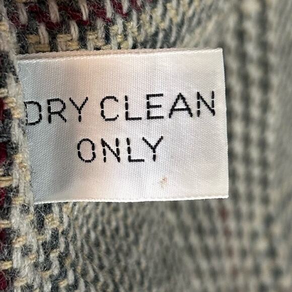 VTG London Fog Double Breasted tan  Houndstooth wool zip liner trench coat. 10R - Picture 11 of 11